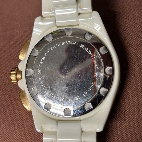 Le Vian Gold and White Chronograph Watch - Picture 2 of 11